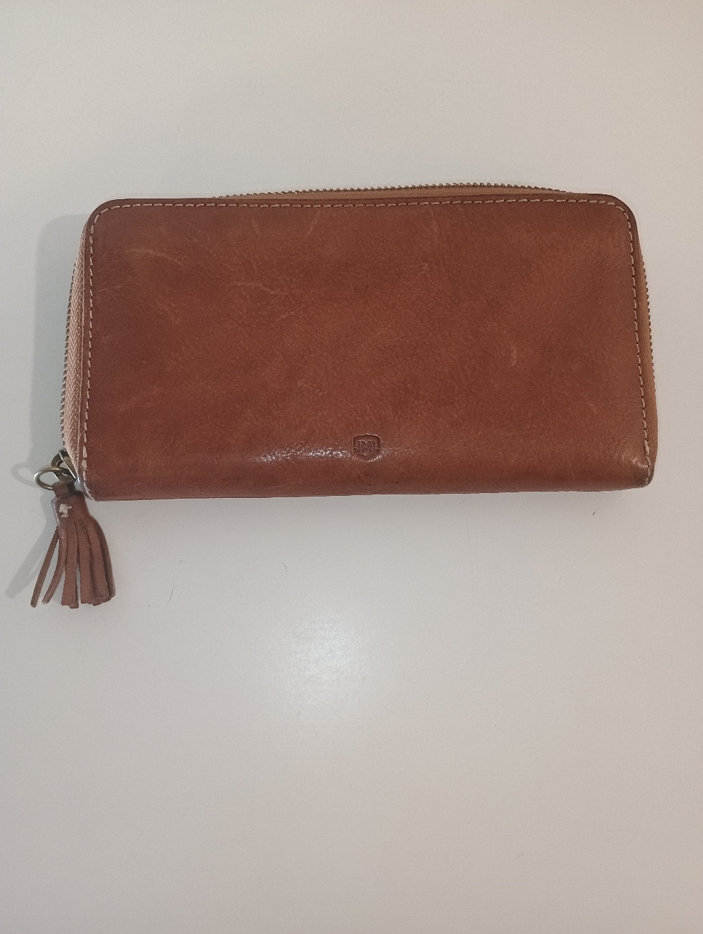 LMJ Green Bay Packers Brown Leather Zip Wallet with Tassel - Picture 3 of 7